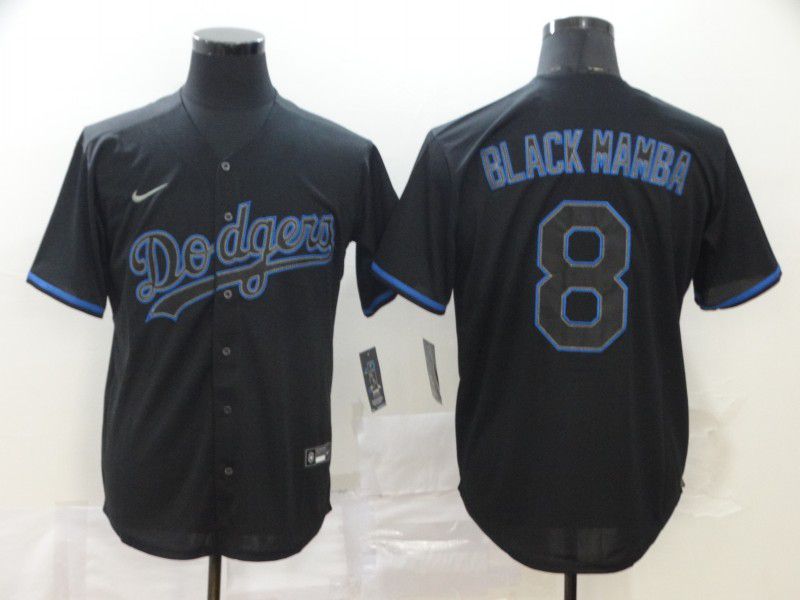 Men Los Angeles Dodgers #8 Black mamba Black Nike Game MLB Jerseys